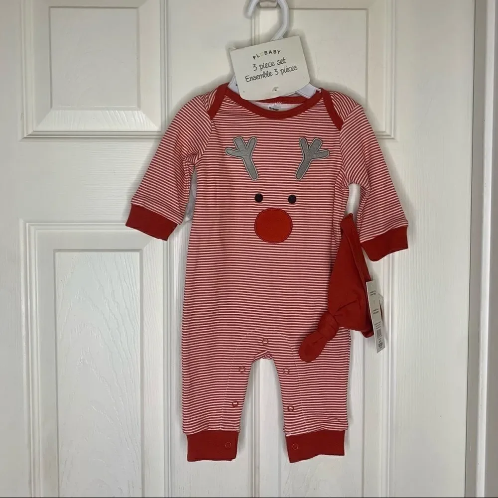 PL Baby Three Piece Holiday Set Size 3 Months